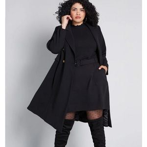 Modcloth Along For The Ride Crepe Coat
